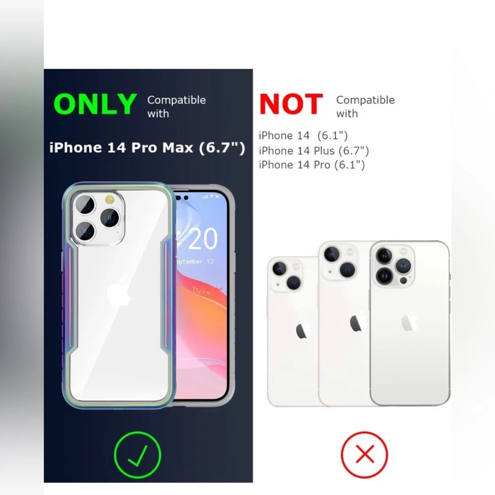 New Compatible with iPhone 14 Pro Max Case, Shockproof Military Protection